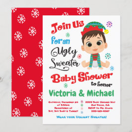 Ugly Sweater Baby Shower Einladung