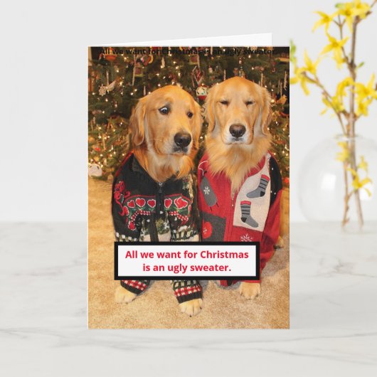 Ugly Sweater Card Karte (Gelbe Blume)