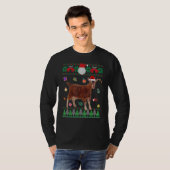 Ugly Sweater Christmas Animals Santa Goat T-Shirt (Vorne ganz)
