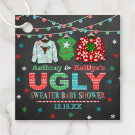 Ugly Sweater Christmas Baby Dusche Geschenkanhänger