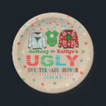Ugly Sweater Christmas Baby Dusche Pappteller<br><div class="desc">Feiern Sie stilvoll mit diesen trendigen Baby-Dusche-Papier-Tellern. Das Design ist leicht mit Ihrer eigenen Formulierung zu personalisieren und Ihre Familie und Freunde werden begeistert sein,  wenn sie diese fabelhaften Party-Teller sehen.</div>