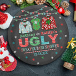 Ugly Sweater Christmas Baby Dusche Pappteller<br><div class="desc">Feiern Sie stilvoll mit diesen trendigen Baby-Dusche-Papier-Tellern. Das Design ist leicht mit Ihrer eigenen Formulierung zu personalisieren und Ihre Familie und Freunde werden begeistert sein,  wenn sie diese fabelhaften Party-Teller sehen.</div>