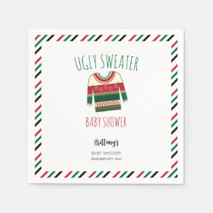 Ugly Sweater Christmas Baby Dusche Serviette