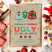 Ugly Sweater Christmas Baby Dusche Willkommen Poster