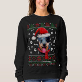 Ugly Sweater Christmas Blue Heeler Weihnachtsmannm Sweatshirt (Vorderseite)
