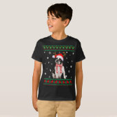Ugly Sweater Christmas Boston Terrier Dog Santa Re T-Shirt (Vorne ganz)