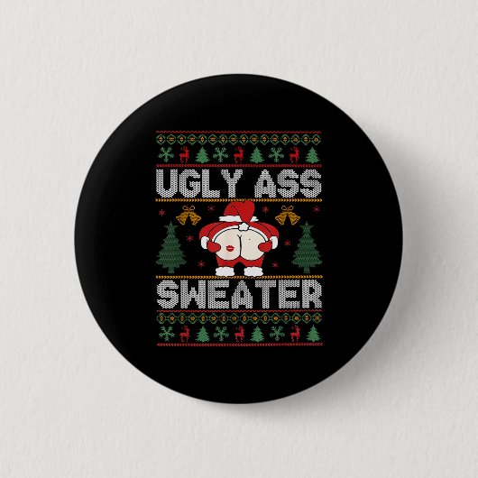 Ugly Sweater Christmas Button (Vorderseite)