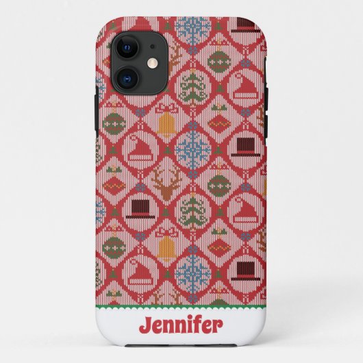Ugly Sweater Christmas Case-Mate iPhone Hülle (Rückseite)