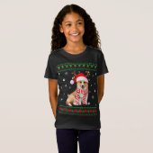 Ugly Sweater Christmas Corgi Dog Santa Reindeer T-Shirt (Vorne ganz)