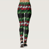 Ugly Sweater Christmas Damask Muster Leggings (Rückseite)