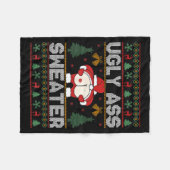 Ugly Sweater Christmas Fleecedecke (Vorderseite (Horizontal))