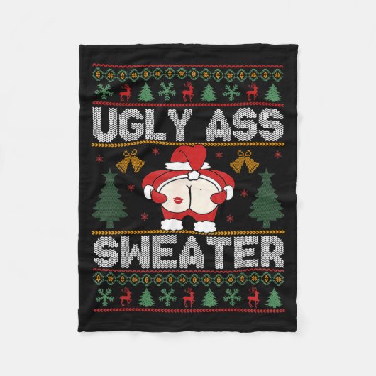 Ugly Sweater Christmas Fleecedecke (Vorderseite)