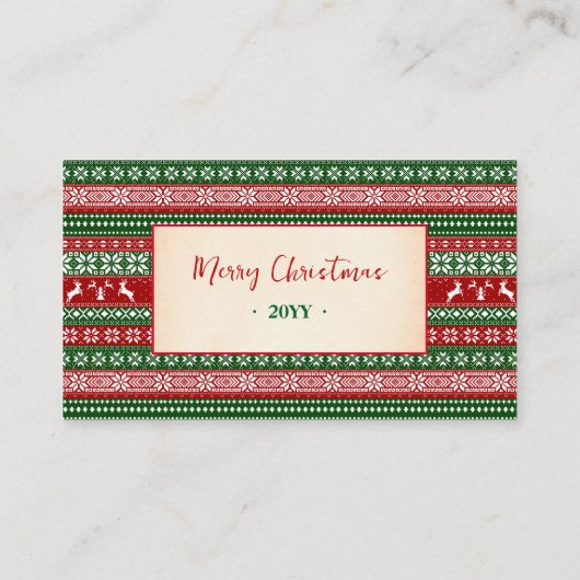 Ugly Sweater Christmas Free Drink Party Ticket (Rückseite)