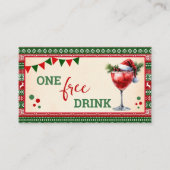 Ugly Sweater Christmas Free Drink Party Ticket (Vorderseite)
