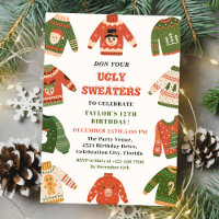 Ugly Sweater Christmas Geburtstagsparty