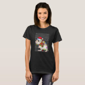 Ugly Sweater Christmas Gerbil Santa Hat Animals T-Shirt (Vorne ganz)