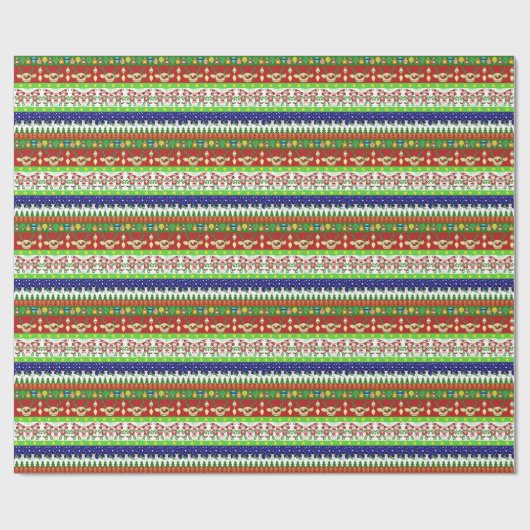 Ugly Sweater Christmas Geschenkwrap Geschenkpapier (Flach)