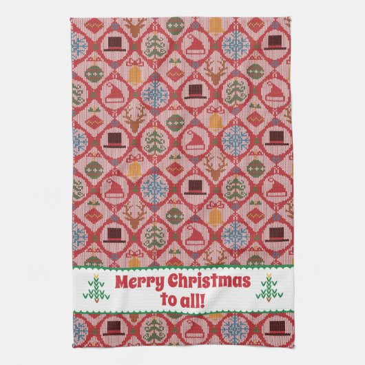 Ugly Sweater Christmas Geschirrtuch (Vertikal)