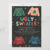 Ugly Sweater Christmas Invitation Einladung (Vorderseite)