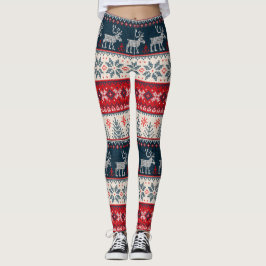 Ugly Sweater Christmas Knitter Pattern Rentier Leggings