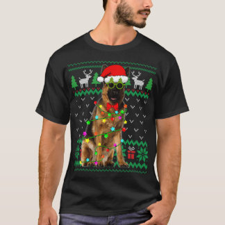Ugly Sweater Christmas Lights German Shepherd Dog T-Shirt