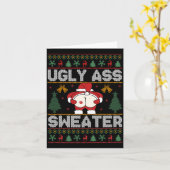 Ugly Sweater Christmas Long Sleeve  Karte (Gelbe Blume)