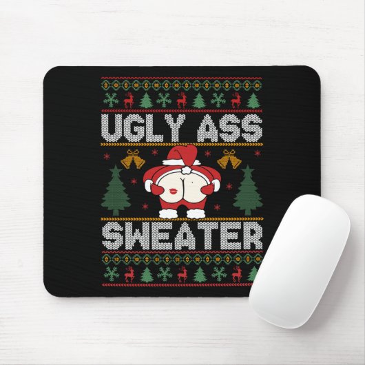 Ugly Sweater Christmas Long Sleeve  Mousepad (Mit Mouse)