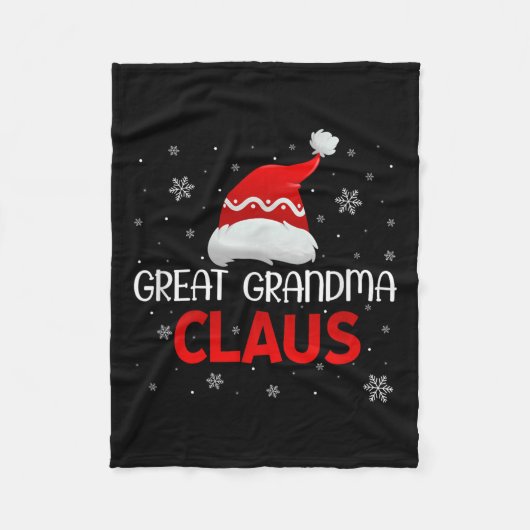 Ugly Sweater Christmas Matching Costume Great Gran Fleecedecke (Vorderseite)