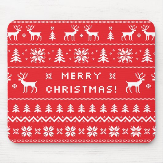 Ugly Sweater Christmas Mouse Pad Mousepad (Vorne)