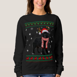Ugly Sweater Christmas Neufundland Dog Santa Rein Sweatshirt