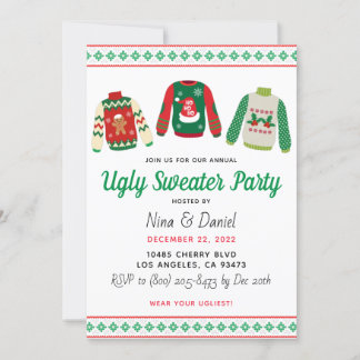 Ugly Sweater Christmas Party Einladung