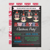 Ugly Sweater Christmas Party Einladung (Vorne/Hinten)