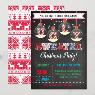 Ugly Sweater Christmas Party Einladung