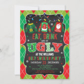 Ugly Sweater Christmas Party Einladung (Vorderseite)
