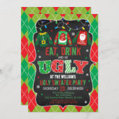 Ugly Sweater Christmas Party Einladung (Vorne/Hinten)