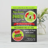 Ugly Sweater Christmas Party Einladung (Stehend Vorderseite)