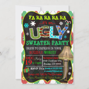 Ugly Sweater Christmas Party Einladung