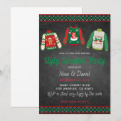 Ugly Sweater Christmas Party Einladung (Vorne/Hinten)