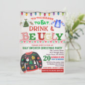 Ugly Sweater Christmas Party Einladung (Stehend Vorderseite)