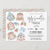 Ugly Sweater Christmas Party Einladung (Vorne/Hinten)