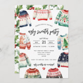 Ugly Sweater Christmas Party Einladung (Vorne/Hinten)