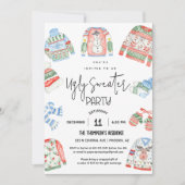 Ugly Sweater Christmas Party Einladung (Vorderseite)