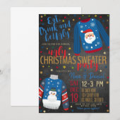 Ugly Sweater Christmas Party Einladung (Vorne/Hinten)