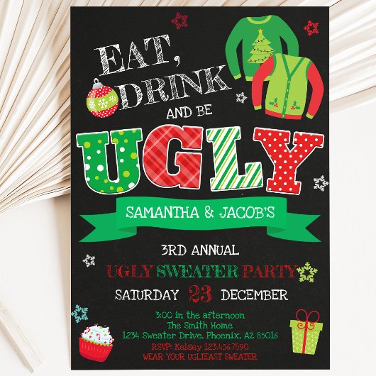 Ugly Sweater Christmas Party Einladung