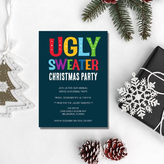 Ugly Sweater Christmas Party Einladung