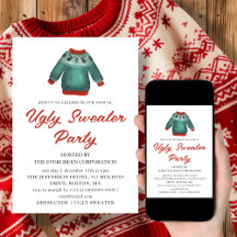 Ugly Sweater Christmas Party Einladung