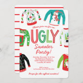 Ugly Sweater Christmas Party Einladung (Vorne/Hinten)