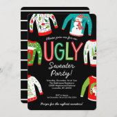 Ugly Sweater Christmas Party Einladung (Vorne/Hinten)