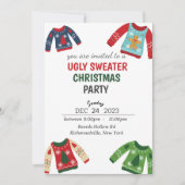 Ugly Sweater Christmas Party Einladung (Vorderseite)