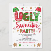 Ugly Sweater Christmas Party Invitation Einladung (Vorderseite)